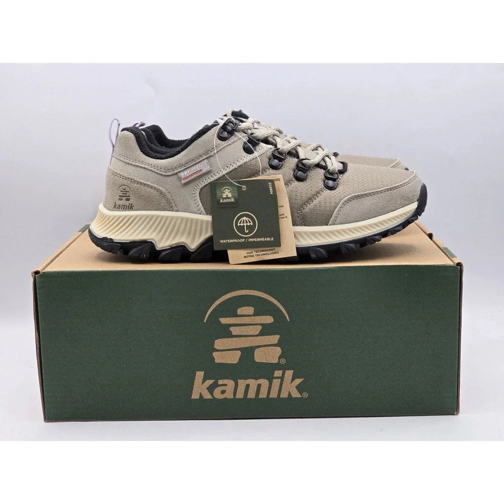 Kamik Women's Terrain Fall Shoes Waterproof -suede Upper - Gray Green - Sz 7 NIB